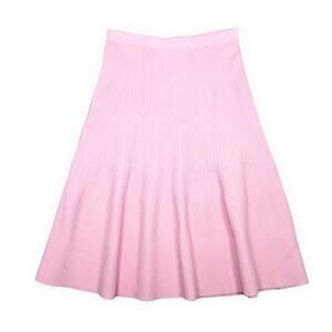 KERISMA Ribbed Flare Midi Skirt Baby Pink M